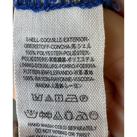 Free People Say You Love Me Mini Dress XS Boho Blue Paisley Fall Festival Flowy - Picture 8 of 8